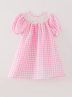 Rylee Faith Designs Farm Pink Smocking Embroidered Girls Dress for Thanksgiving Celebrations - Apparel & Accessories > Clothing > Baby & Toddler Clothing > Baby & Toddler Dresses Dress
