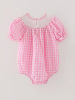 Rylee Faith Designs Farm Pink Smocking Embroidered Girls Romper for Thanksgiving Celebrations - Apparel & Accessories > Clothing > Baby & Toddler Clothing > Baby One-Pieces Romper