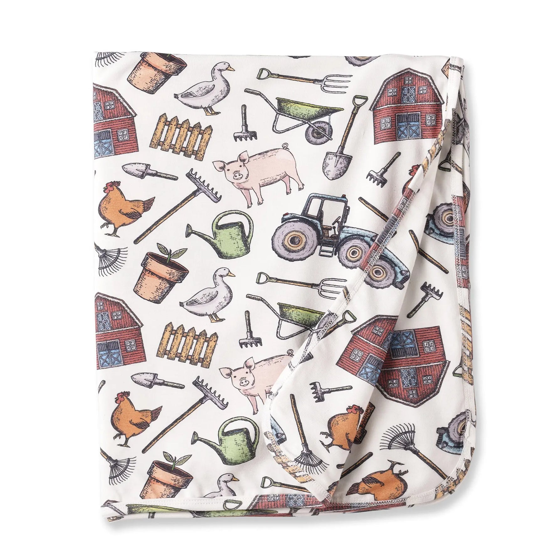 Farmer's Market Bamboo Baby Stroller Blanket Soft and Breathable Tesa Babe 