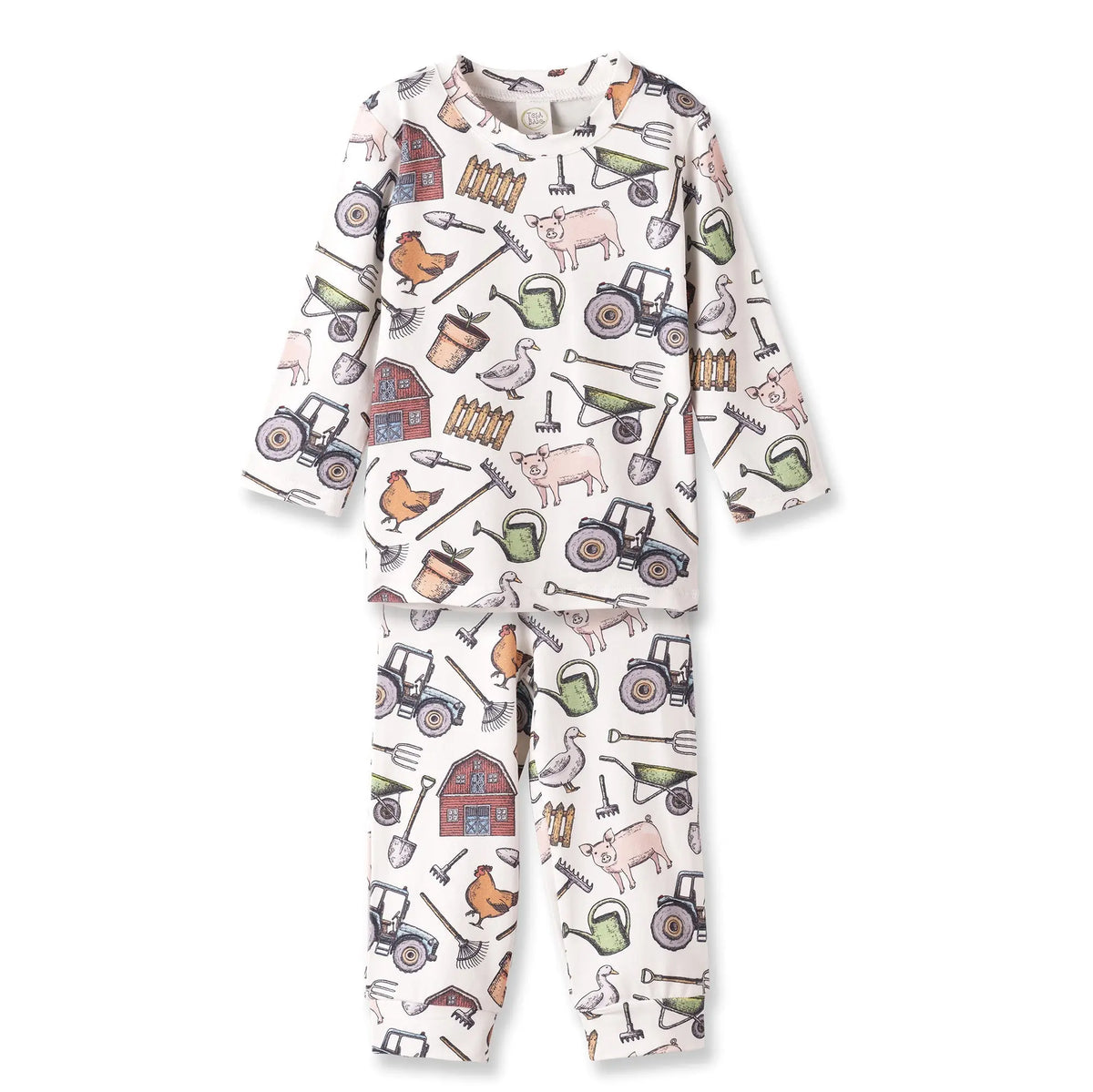 Farmers Market Kids Bamboo Pajama Set Cozy Breathable Sleepwear Tesa Babe 
