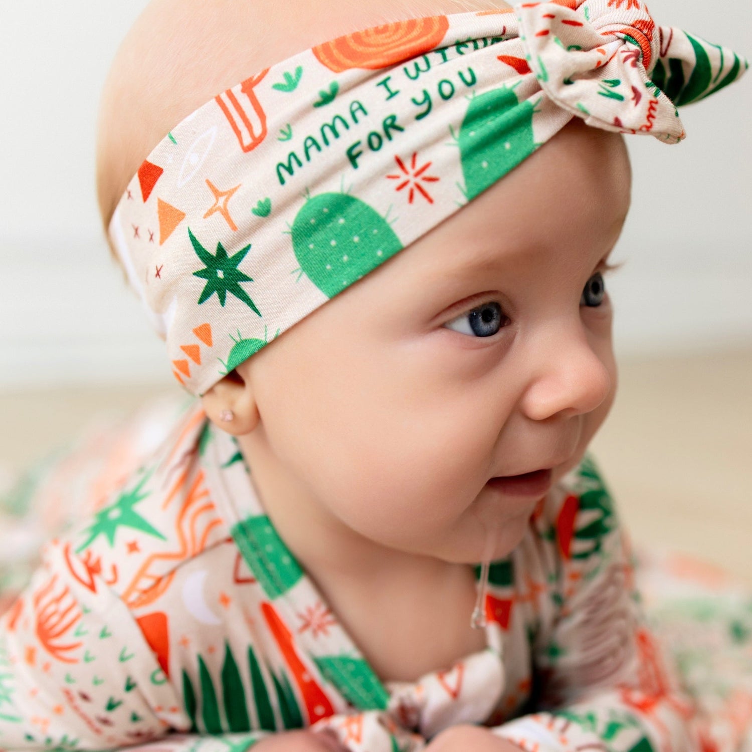 The SoftKnot Bow | Desert Cactus (Beige) by Raising Mama at Everetts Place