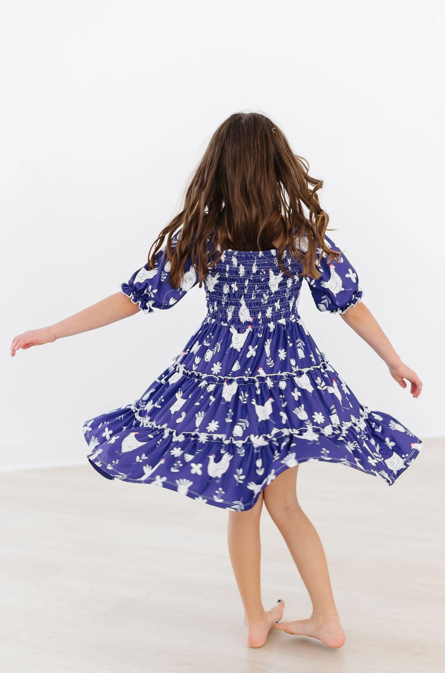 Mila & Rose ® Mila Rose Feathered Friends Smocked Ruffle Dress For Girls - Apparel & Accessories > Clothing > Dresses Smocked Ruffle Dress