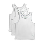 Feathers Boys White Tank Top 100% Cotton Tagless Undershirts 3-Pack by Feathers USA at Everetts Place
