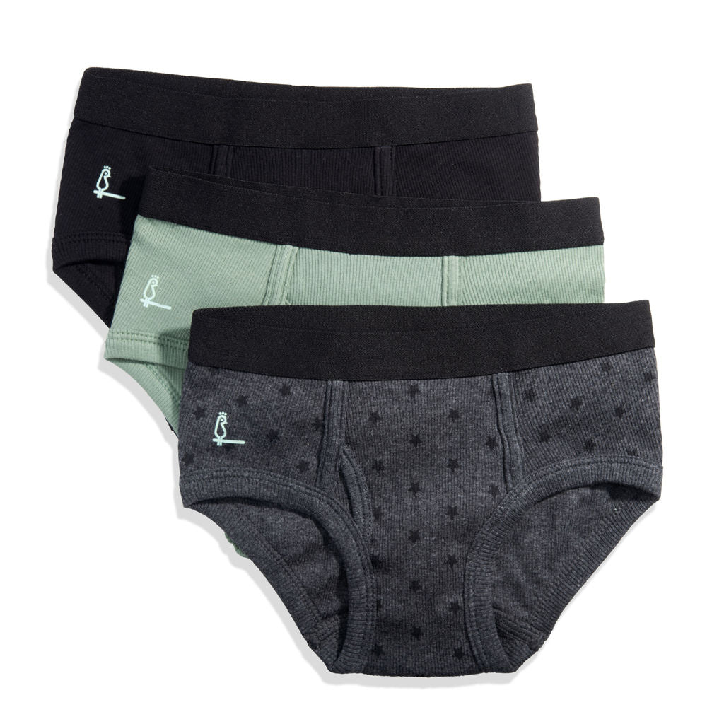 Feathers Boys' Cotton Stretch Tagless Briefs Underwear - (3/pack) by Feathers USA