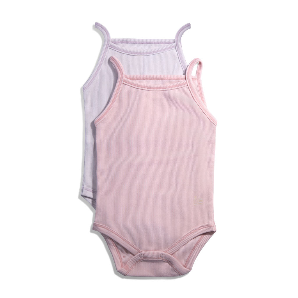 Feathers USA Baby Tank Top Bodysuits 2 Pack With Gentle Cotton For Baby Girls by Feathers USA at Everetts Place