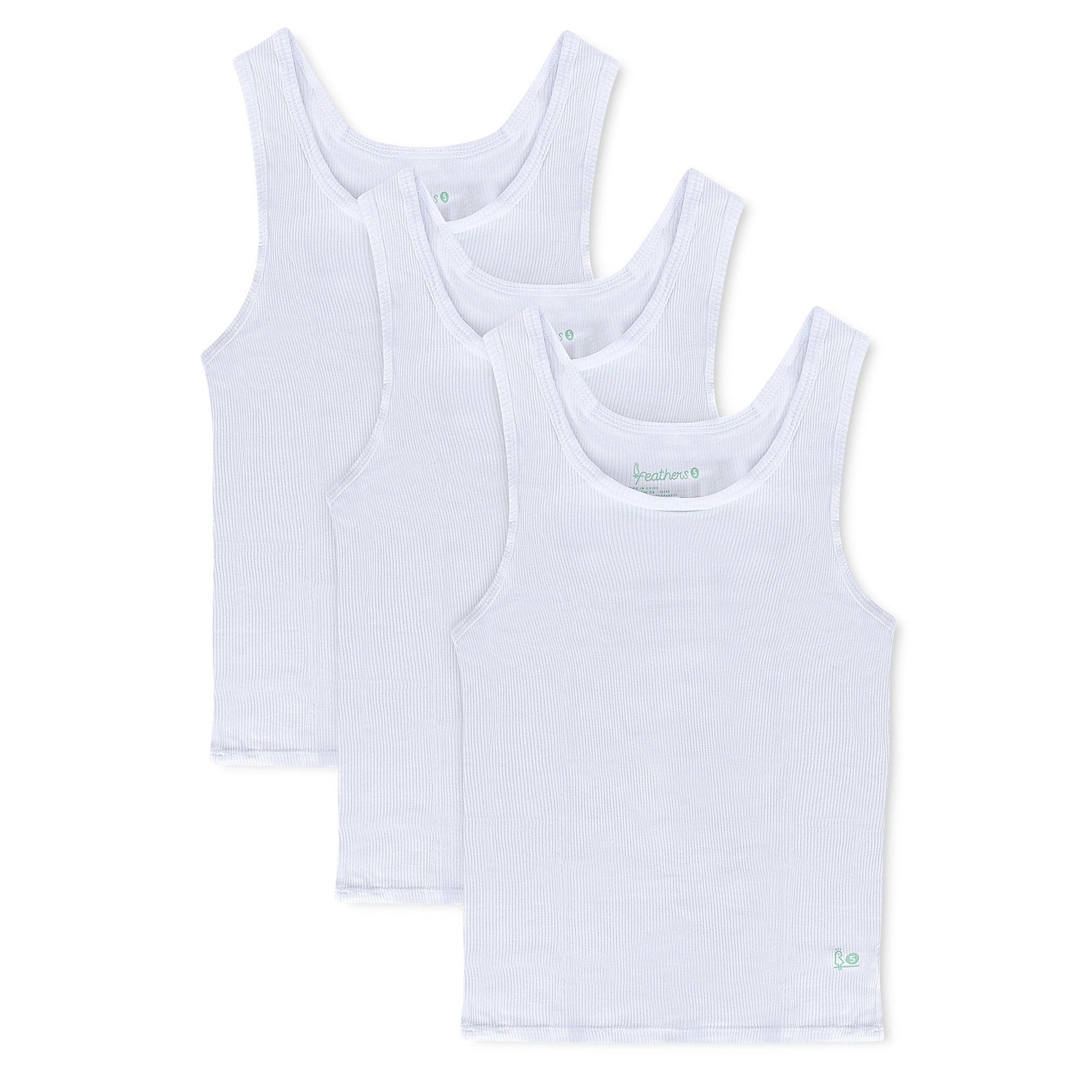 Feathers USA Tank Top 100 Percent Cotton Tagless 3 Pack For Boys by Feathers USA at Everetts Place