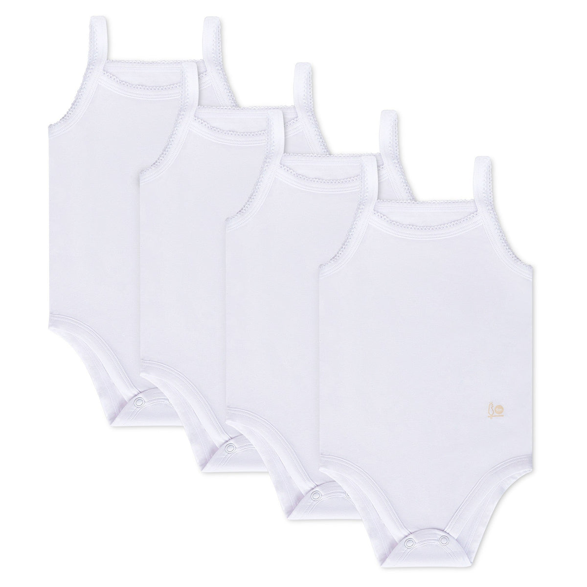Feathers 4 Pack Baby Girls Tank Top Undershirts Super Soft Cotton For Toddlers by Feathers USA at Everetts Place