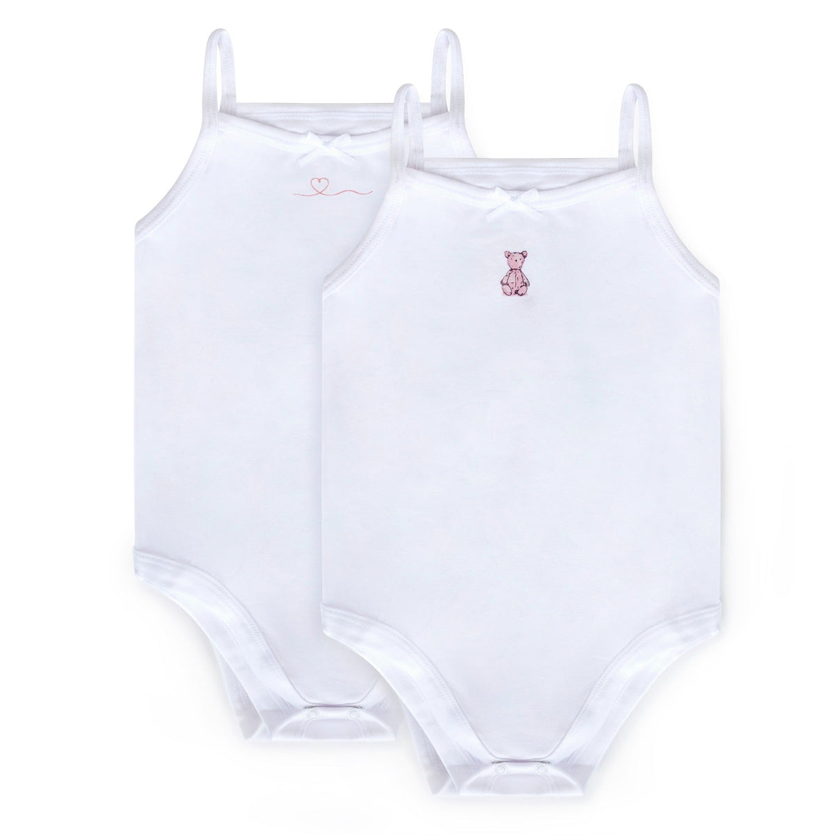 Feathers USA Baby Tank Top Bodysuits Ultra Soft Cotton 2 Pack for Baby Girls by Feathers USA at Everetts Place
