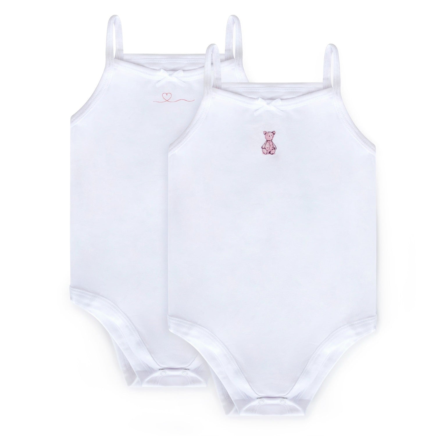 Feathers USA Baby Tank Top Bodysuits Ultra Soft Cotton 2 Pack for Baby Girls by Feathers USA at Everetts Place