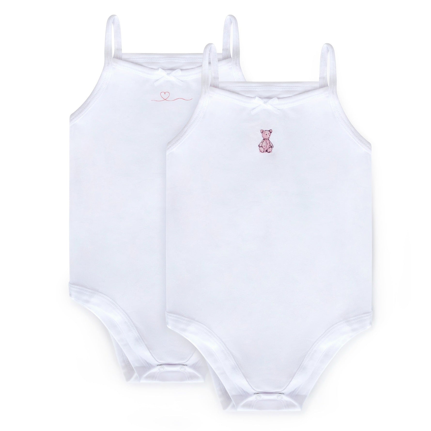 Feathers USA Baby Tank Top Bodysuits Ultra Soft Cotton 2 Pack for Baby Girls by Feathers USA at Everetts Place