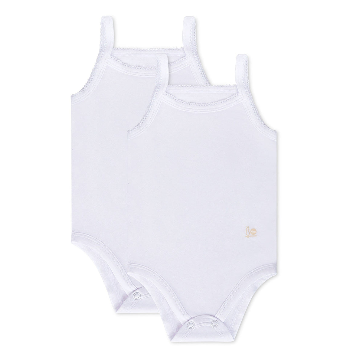 Feathers Tank Top Bodysuits for Baby Girl (2 Pack) Super Soft One-Piece Toddler Bodysuit by Feathers USA at Everetts Place