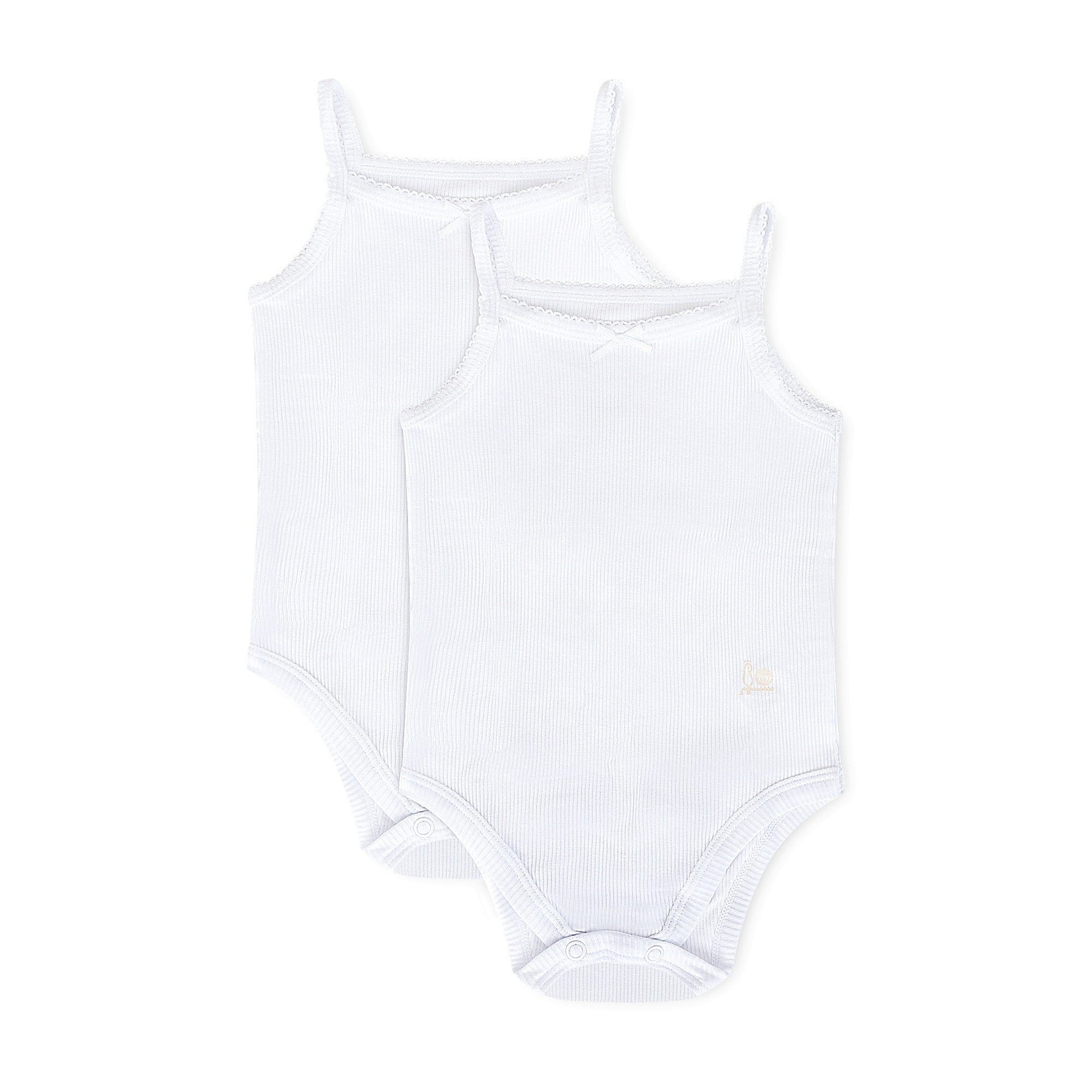 Feathers Tank Top Bodysuits for Baby Girl (2 Pack) Super Soft One-Piece Toddler Bodysuit by Feathers USA at Everetts Place