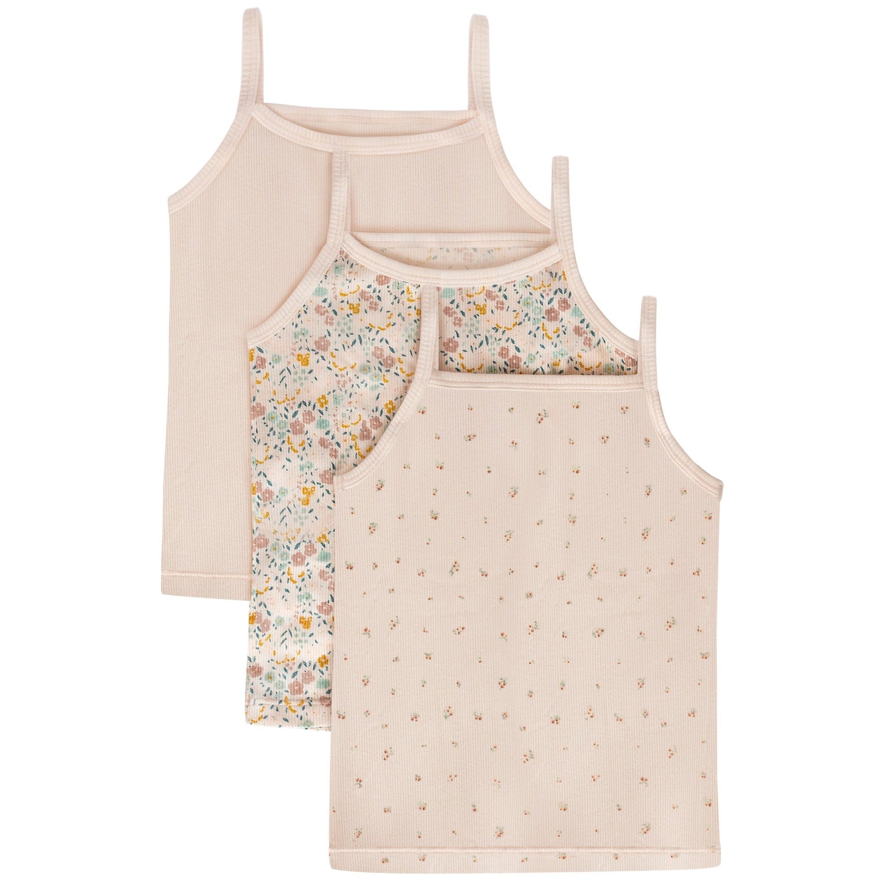 Feathers Super Soft Girls Undershirts Tagless Camisoles – Cotton Cami Girls Tank Tops (3 Pack) by Feathers USA at Everetts Place