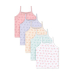 Feathers Leafy Style Super Soft Girls Undershirts Tagless Camisoles – Cotton Cami Girls Tank Tops (5 Pack) by Feathers USA at Everetts Place