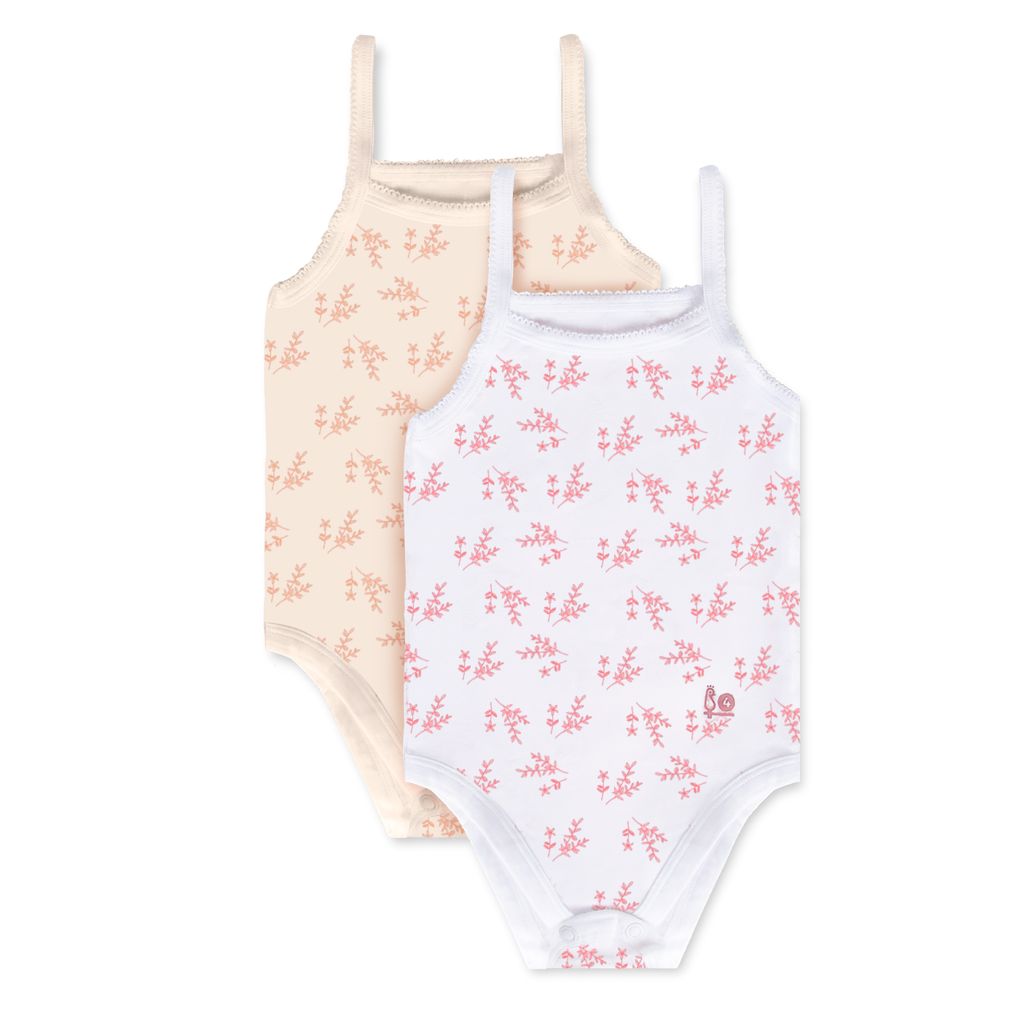 Feathers USA Tank Top Bodysuits Ultra Soft Cotton For Toddler Girls 2 Pack by Feathers USA at Everetts Place