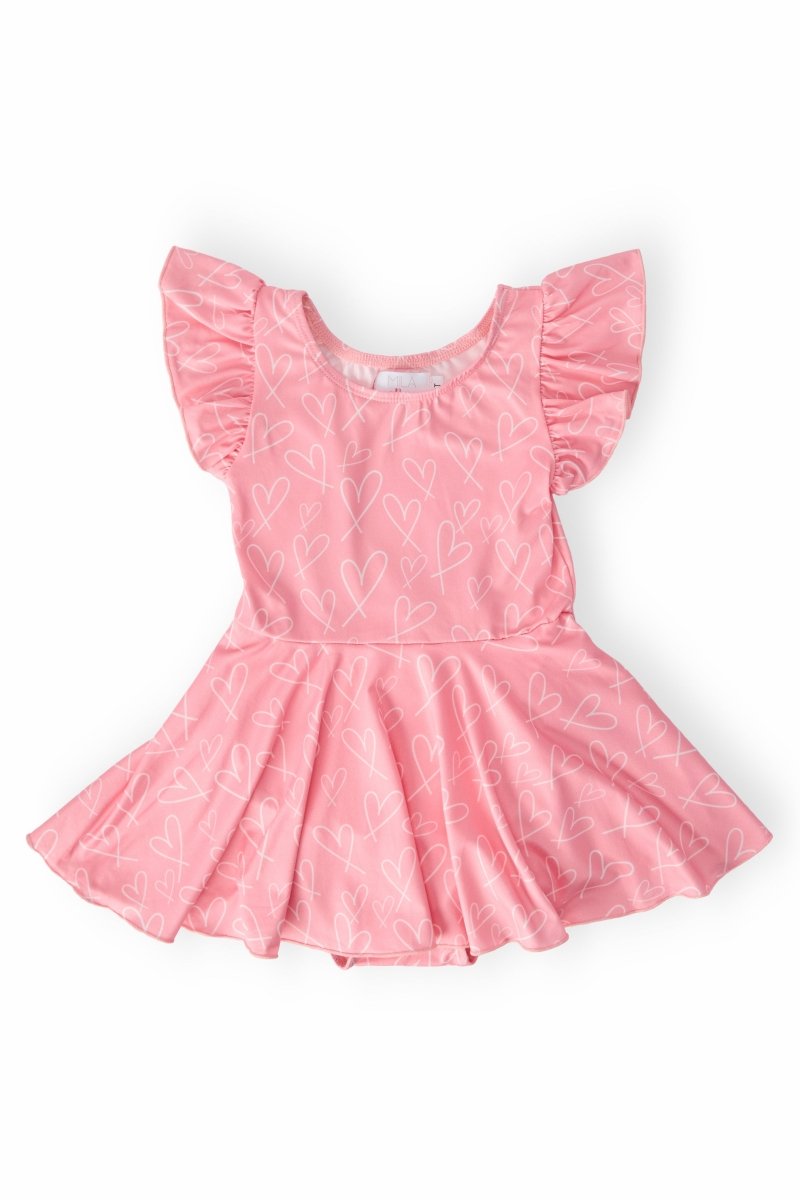 Mila & Rose ® Feeling Pink Short Sleeve Twirl Leotard For Dance Class - Everetts Place Boutique - 