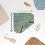 Fern Muslin Washcloths For Babies Comfy Cubs Premium Comfy Cubs Everetts Place: Online Boutique