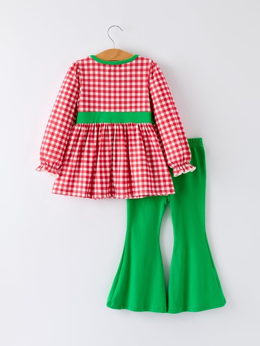 Rylee Faith Designs Festive Christmas Tree Top With Red Plaid And Green Bottoms - Everetts Place Boutique - 