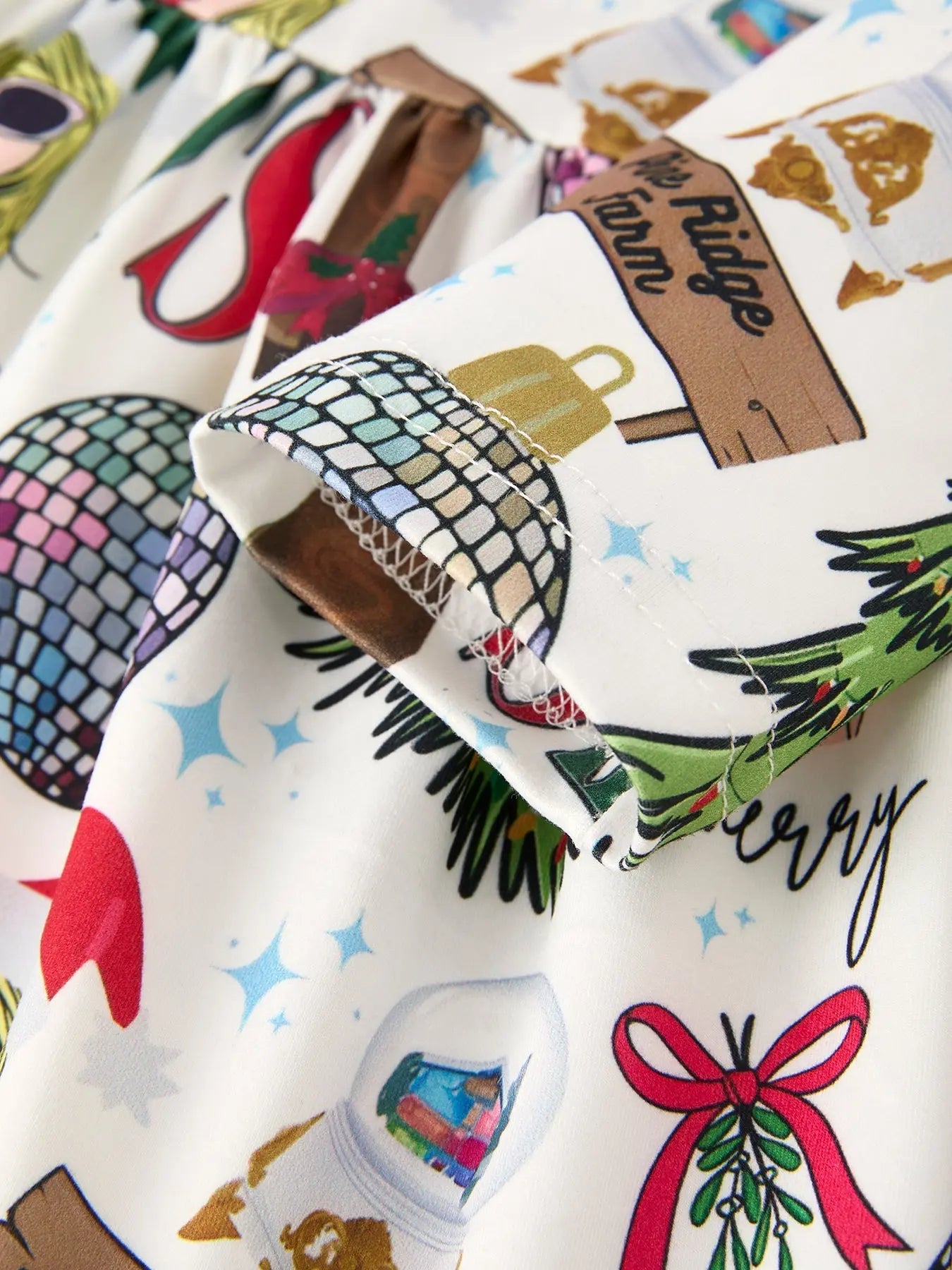 Festive Holiday Christmas TS Print Girls Dress Rylee Faith Designs Everetts Place: Online Boutique