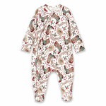 Bamboo Zipper Romper, Western Christmas Print by Tesa Babe