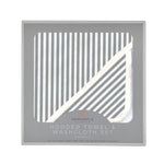 Finley Stripe Bamboo Hooded Towel and Washcloth Set Newcastle Classics 