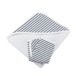 Finley Stripe Bamboo Hooded Towel and Washcloth Set Newcastle Classics 