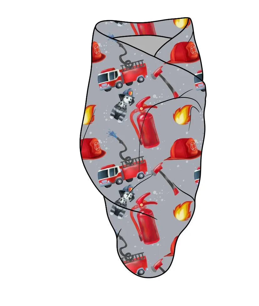 Firefighting Dalmatian, Bamboo Spandex Swaddle Miller & Co. Everetts Place Boutique