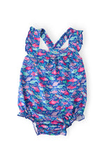 Mila & Rose ® Fish in the Sea Ruffle Cross Back Romper - 