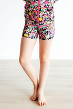 Mila & Rose ® Flexible Floral Active Shorty Shorts For Dance And Yoga - Everetts Place Boutique - 