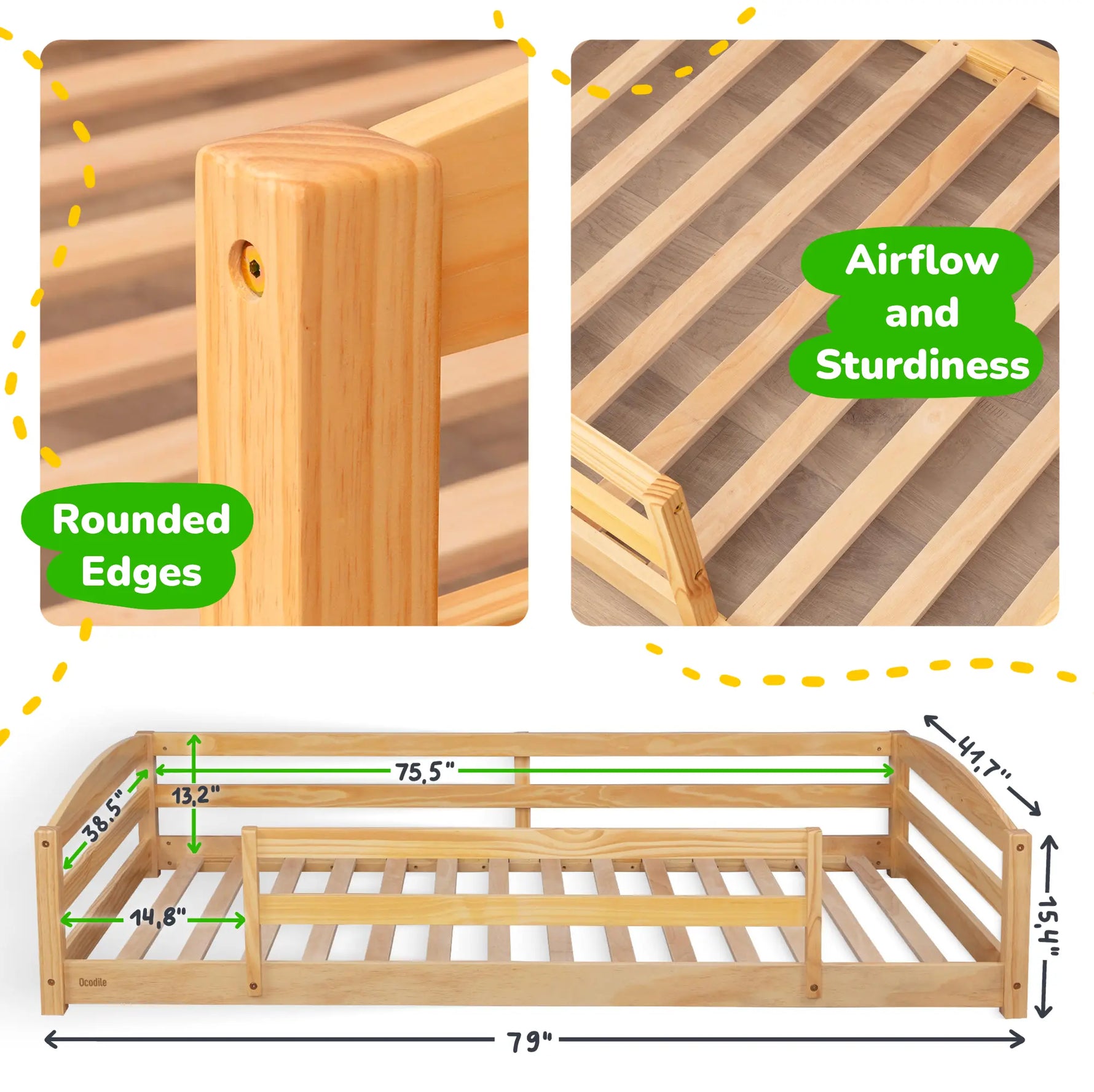 Ocodile.com Floor Bed - Twin Size - Furniture > Beds & Accessories > Beds & Bed Frames