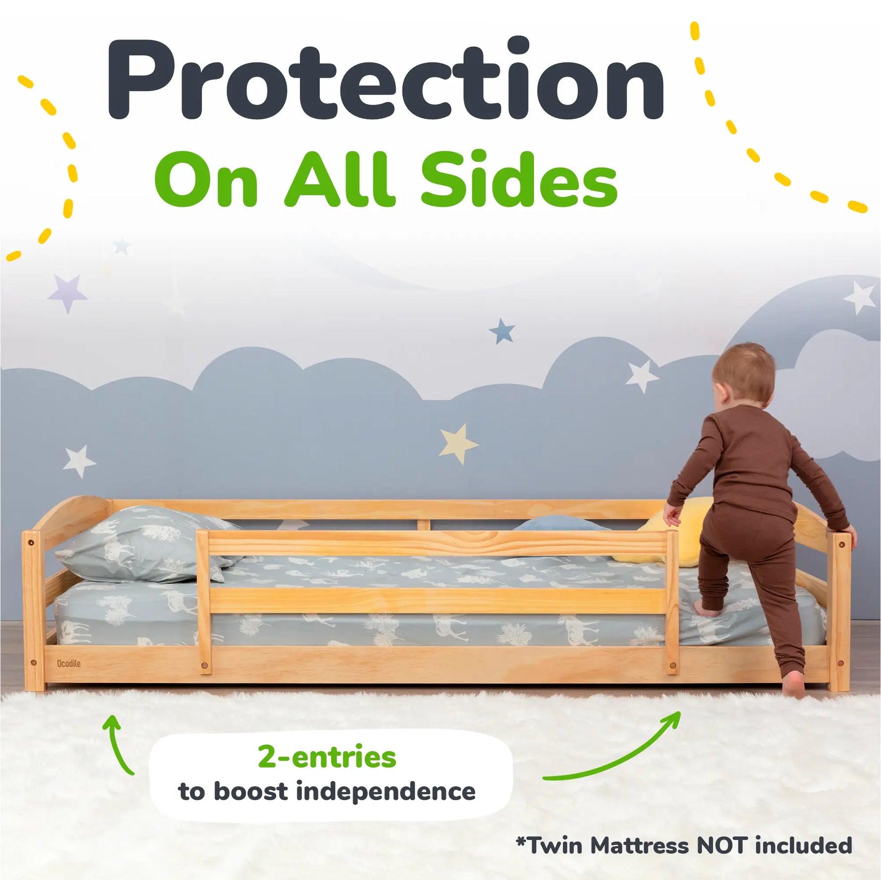 Ocodile.com Floor Bed - Twin Size - Furniture > Beds & Accessories > Beds & Bed Frames