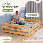 Full-Size Montessori Floor Bed with Strong Slatted Frame by Ocodile.com