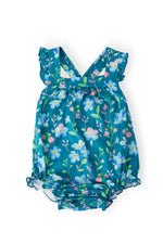 Mila & Rose ® Floral Breeze Ruffle Cross Back Romper - 