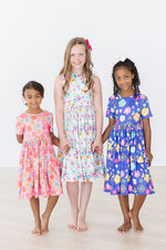Mila & Rose ® Floral Frenzy Short Sleeve Pocket Twirl Dress Mila And Rose - Everetts Place Boutique - 