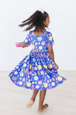 Mila & Rose ® Floral Frenzy Short Sleeve Pocket Twirl Dress Mila And Rose - Everetts Place Boutique - 