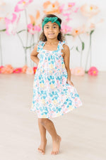 Floral Garden Ruffle Cross Back Dress For Girls Collection Mila & Rose ® Everetts Place: Online Boutique