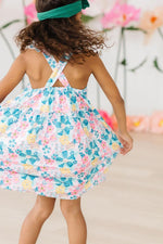 Floral Garden Ruffle Cross Back Dress For Girls Collection Mila & Rose ® Everetts Place: Online Boutique