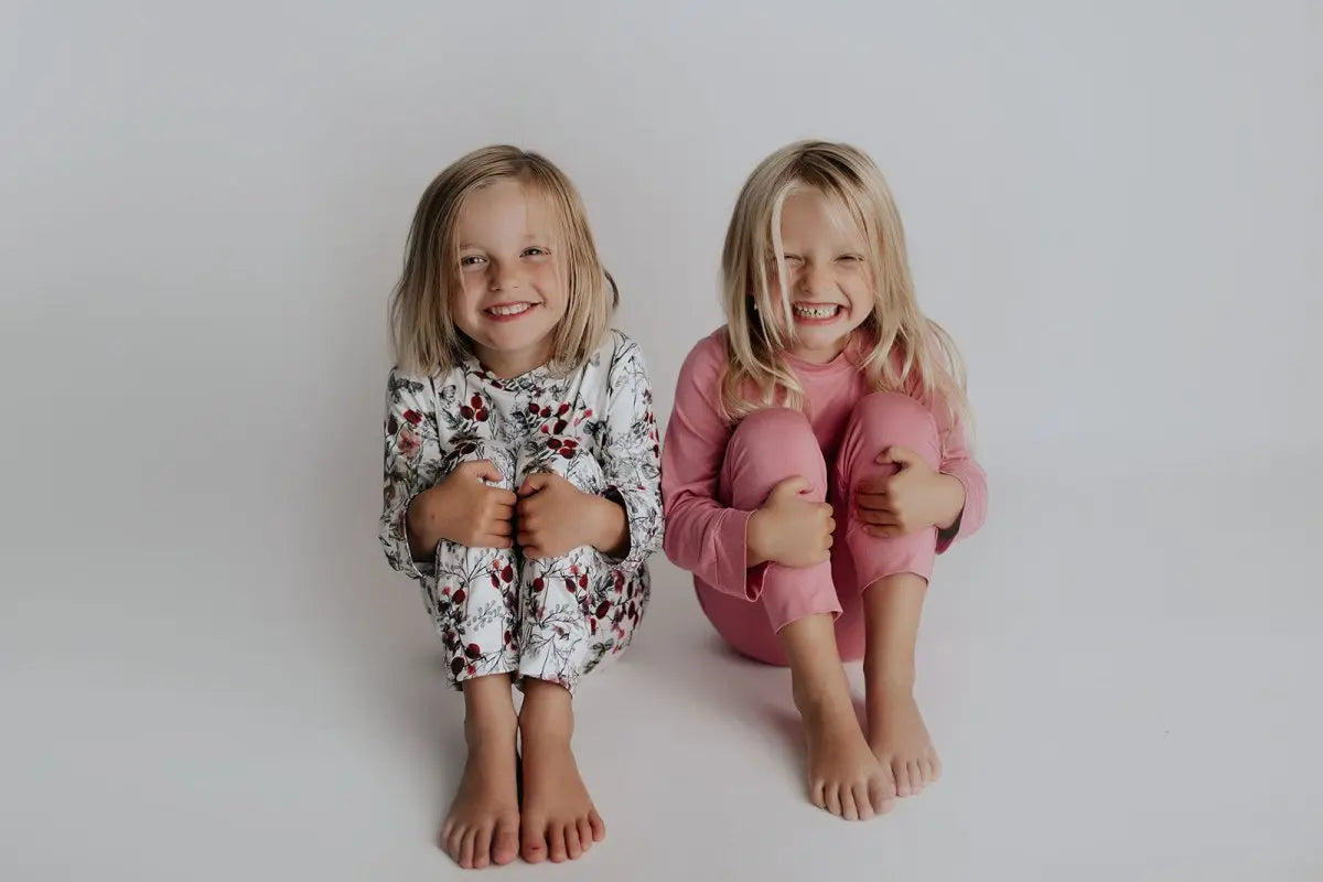 Three Little Tots Floral Girls Kids Pajamas - 