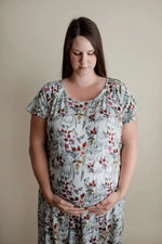 Three Little Tots Floral Mommy Labor and Delivery Nursing Hospital Gown - 