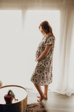 Three Little Tots Floral Mommy Labor and Delivery Nursing Hospital Gown - 