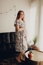 Three Little Tots Floral Mommy Labor and Delivery Nursing Hospital Gown - 