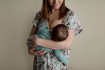 Three Little Tots Floral Mommy Labor and Delivery Nursing Hospital Gown - 
