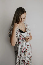 Three Little Tots Floral Mommy Labor and Delivery Nursing Hospital Gown - 