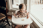 Three Little Tots Floral Silicone Bib with Crumb Catcher - 