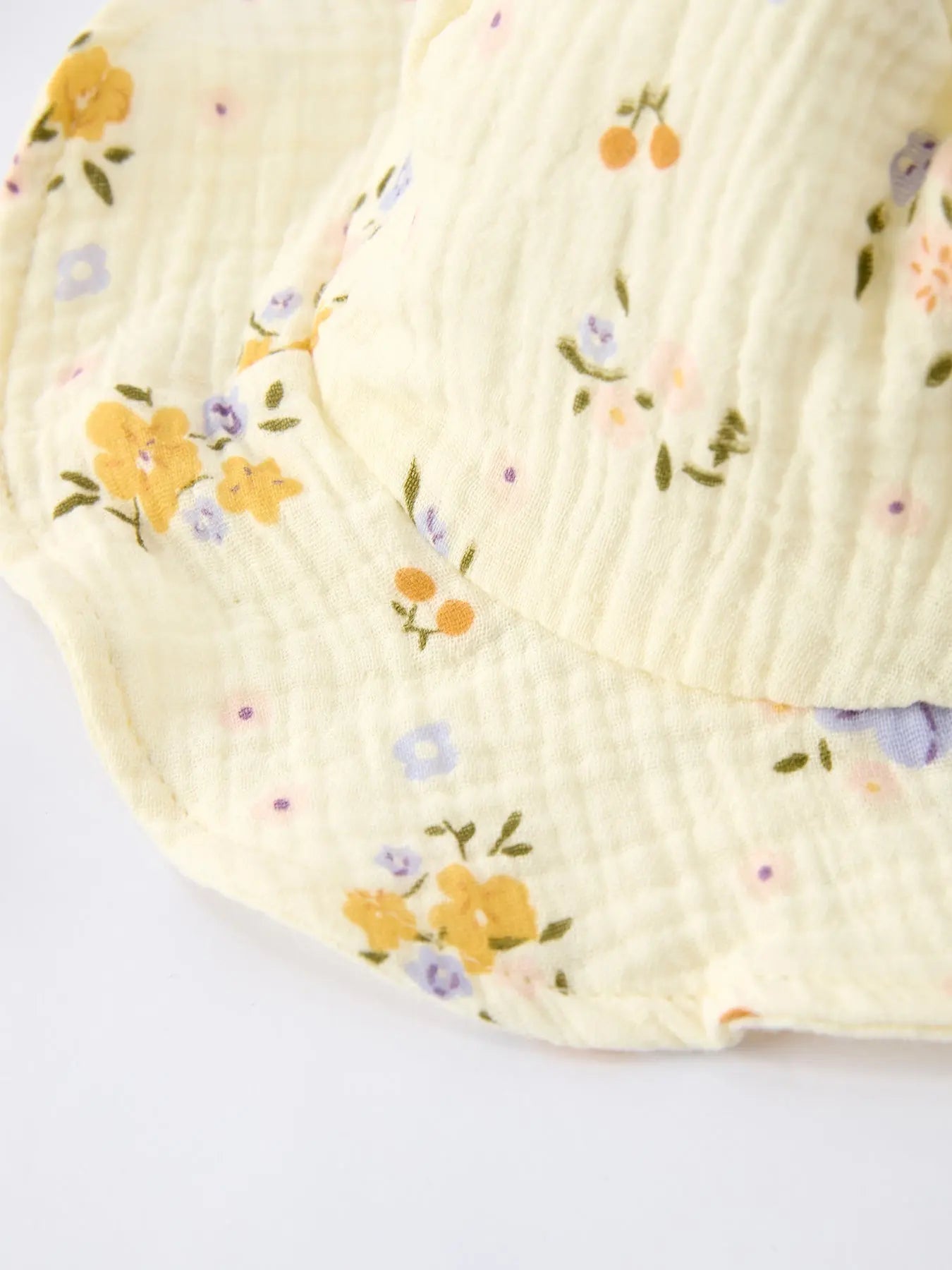 Rylee Faith Designs Floral Smocked Baby Romper with Matching Hat - 