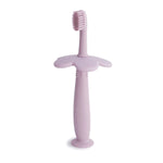Mushie Flower Training Toothbrush for Kids - Soft Silicone Bristles for Gentle Cleaning and Gum Stimulation - Baby & Toddler Training Toothbrush