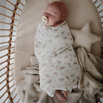 Mushie Organic Cotton Muslin Swaddle Blanket for Baby Cuddling and Nursing - Baby & Toddler > Swaddling & Receiving Blankets Swaddle
