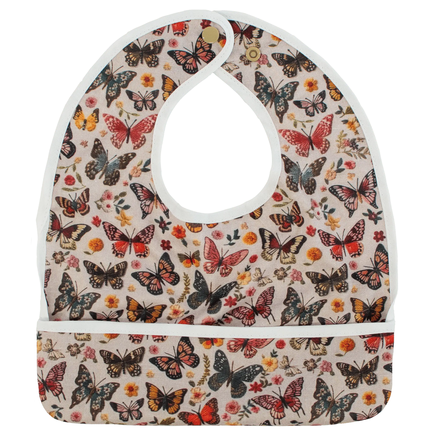 Texas Tushies Flutter Embroidery The Flip Bib Pocket Baby Drool Catcher - Baby & Toddler > Nursing & Feeding > Bibs Baby & Toddler Clothing
