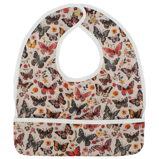 Flutter Embroidery The Flip Bib Pocket Baby Drool Catcher Texas Tushies Everetts Place: Online Boutique