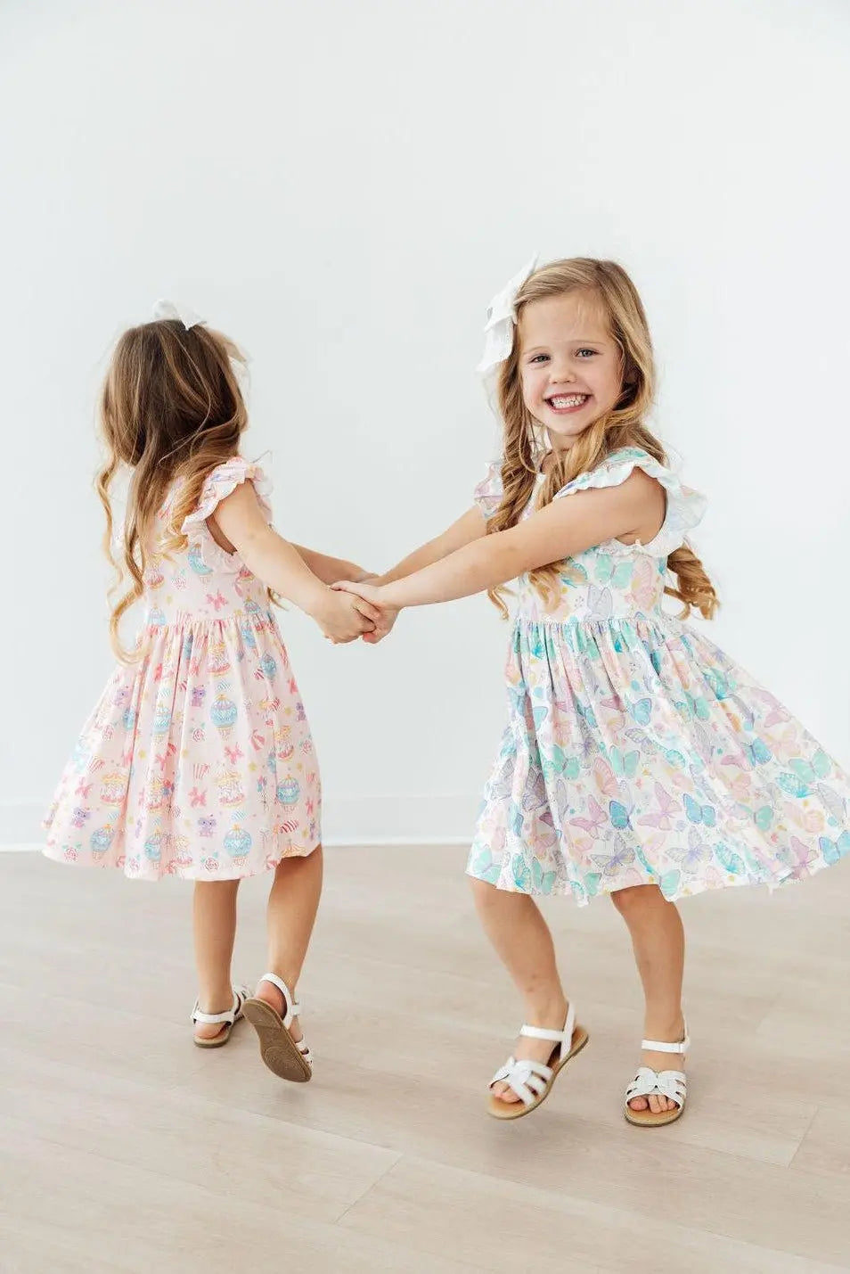 Mila & Rose ® Fluttering Butterflies Flutter Sleeve Twirl Dress - 
